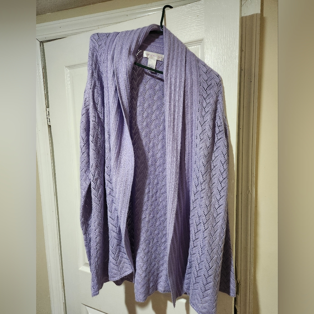 Cardigan of susan grave style purple of size 1X